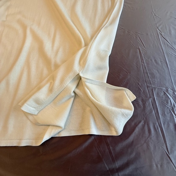 Etcetera by Carlisle Ivory Long Sleeve Lightweight Silk Blend Sweater Size XL - Picture 2 of 11